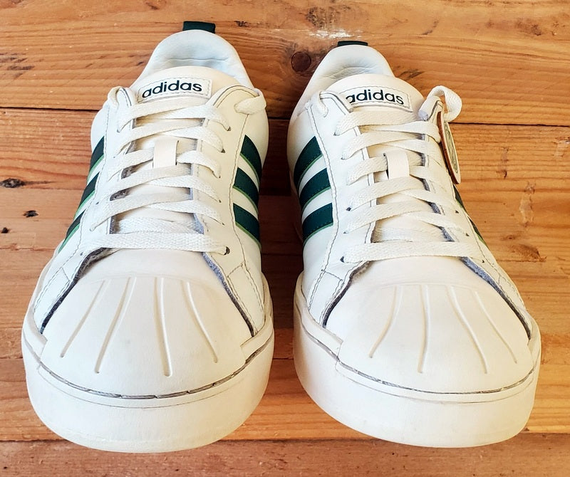 Adidas Streetcheck Low Leather Trainers UK10.5/US11/E45 ID6061 Cream White/Green