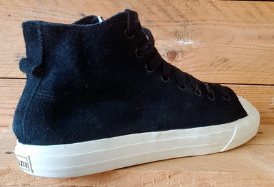 Adidas Nizza Mid Suede Trainers UK9/US9.5/EU43 EE5611 Black/White