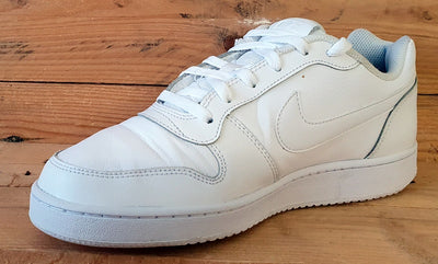 Nike Ebernon Low Leather Trainers UK8/US9/EU42.5 AQ1775-100 Triple White