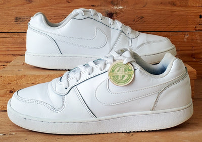 Nike Ebernon Low Leather Trainers UK8.5/US9.5/EU43 AQ1775-100 Triple White