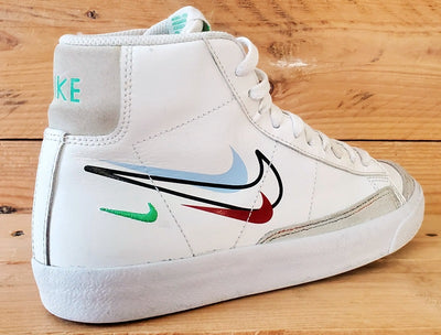 Nike Blazer 77 Multi Swoosh Leather Trainers UK4/US4.5Y/EU36.5 DM9475-100 White