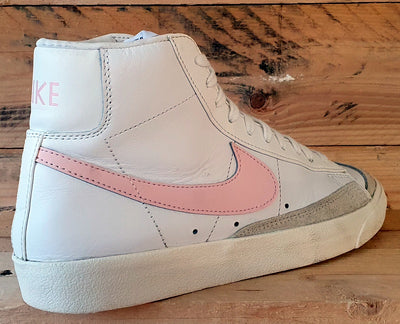 Nike Blazer Mid 77 Leather/Suede Trainers UK7/US8/E41 BQ6806-108 White/Pink Foam