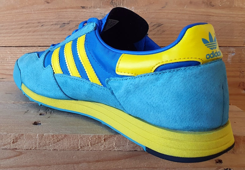 Adidas Originals SL 80 Suede/Textile Trainers UK9/US9.5/EU43 FV4029 Blue/Yellow