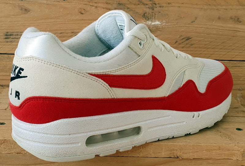 Nike Air Max 1 By You Low Suede Trainers UK11/US12/EU46 CN9671-991 White/Red