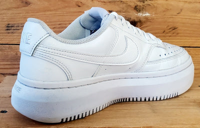 Nike Court Vision Alta Leather Trainers UK7/US9.5/EU41 DM0113-100 Triple White