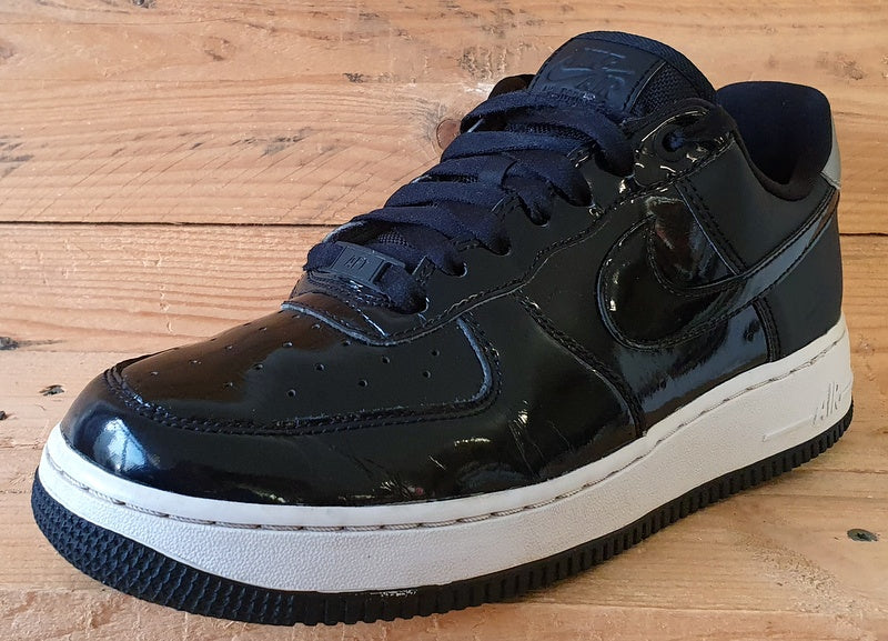 Nike Air Force 1 07 Low Leather Trainers UK6/US8.5/EU40 AH6827-001 Black/Silver