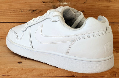 Nike Ebernon Low Leather Trainers UK7/US9.5/EU41 AQ1779-100 Triple White