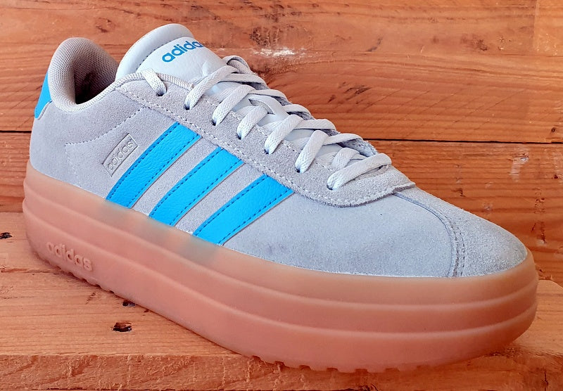 Adidas VL Court Bold Low Suede Trainers UK7/US8.5/EU40.5 IH2310 Halo Blue