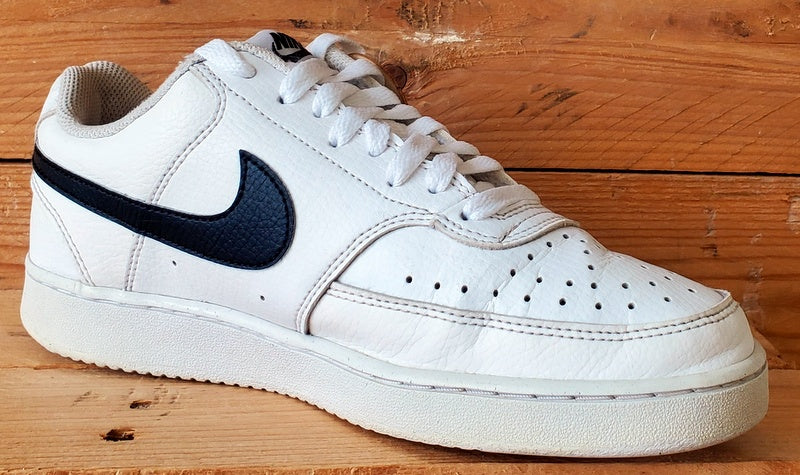 Nike Court Vision Low Leather Trainers UK6/US8.5/EU40 DH3158-101 White/Black