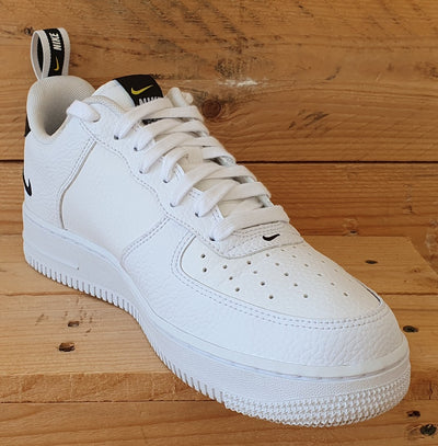 Nike Air Force 1 Utility Low Leather Trainers UK7/US8/E41 AJ7747-100 White/Black