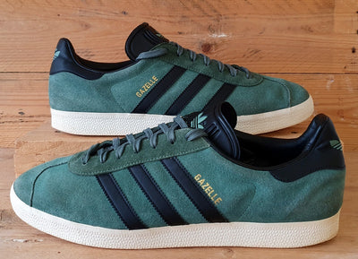 Adidas Gazelle Low Suede Trainers UK12/US12.5/EU47 BZ0033 Trace Green Black