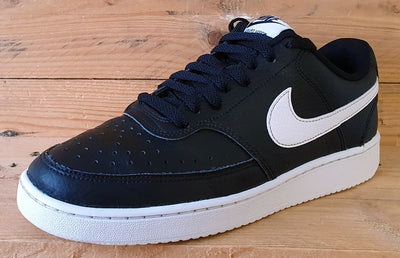 Nike Court Vision Low Leather Trainers UK6.5/US7.5/EU40.5 CD5463-001 Black/White