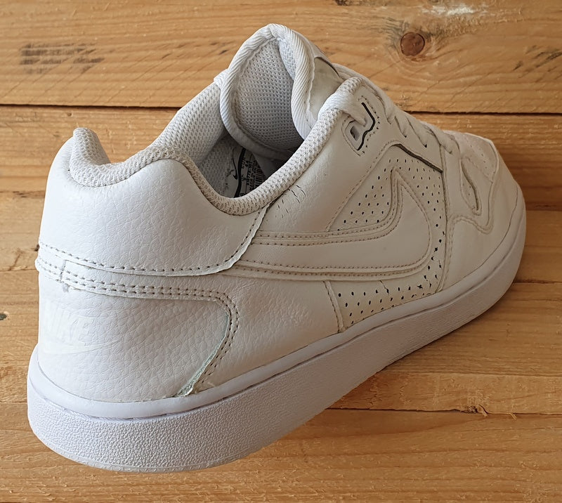 Nike Son Of Force Low Leather Trainers UK9 US10 EU44 616775 101 Triple White VintageTrainers