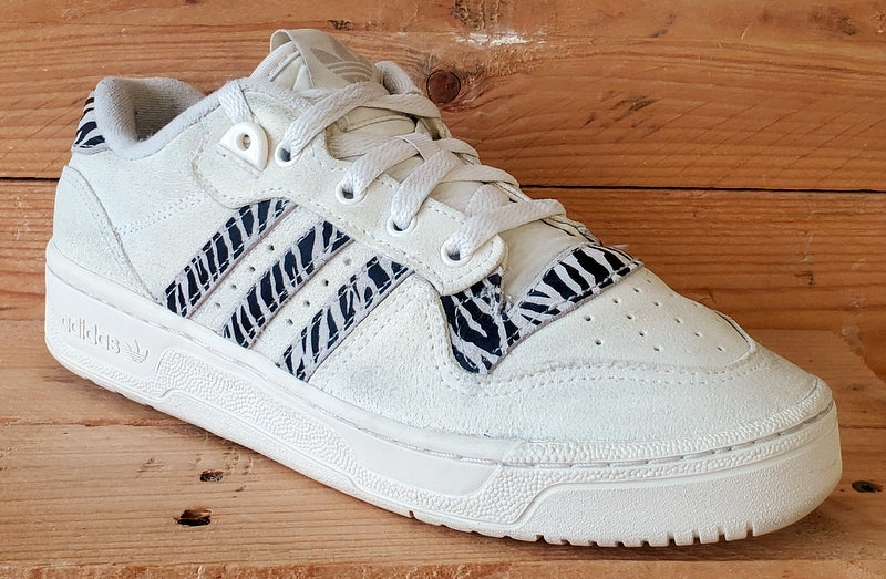Adidas Rivalry Low Suede Trainers UK5.5/US7/EU38.5 EG9003 Grey/Zebra Print