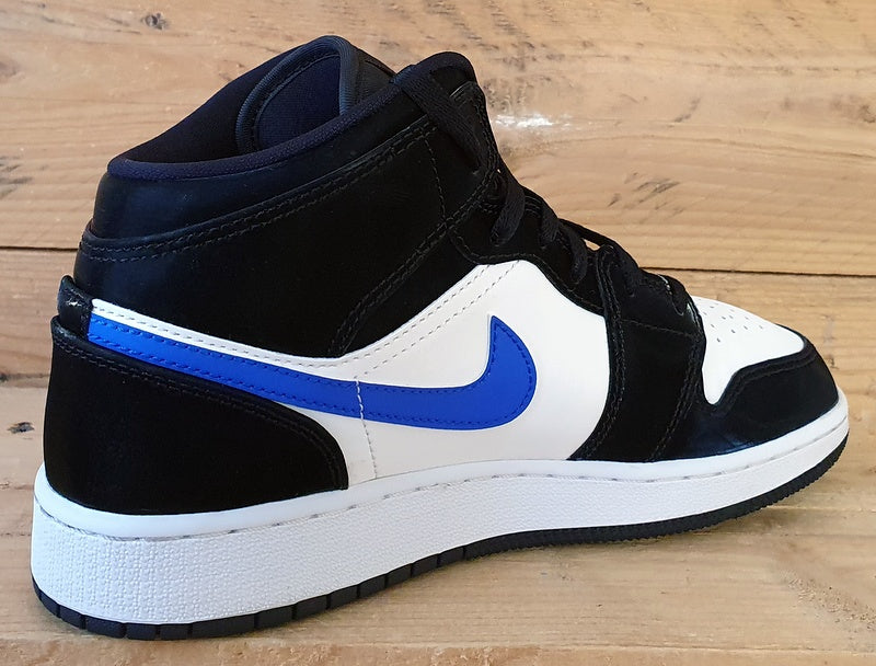 Nike Air Jordan 1 Mid Trainers UK5.5/US6Y/EU38.5 554725-084 Black Racer Blue