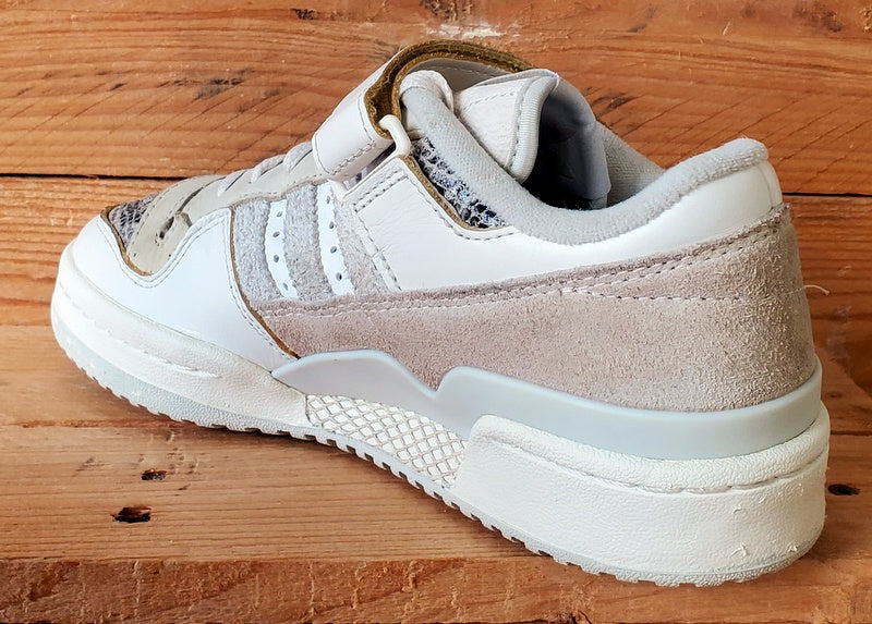 Adidas Forum 84 Low Leather Trainers UK5/US5.5/EU38 FZ6292 White/Snakeskin