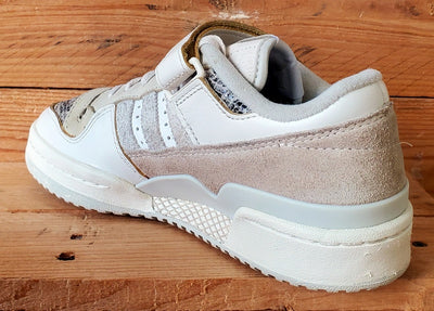 Adidas Forum 84 Low Leather Trainers UK5/US5.5/EU38 FZ6292 White/Snakeskin