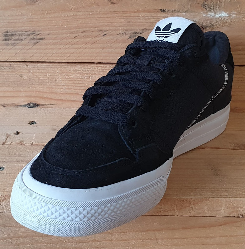 Adidas Continental Vulc Canvas/Suede Trainers UK8/US8.5/EU42 EF3524 Core Black