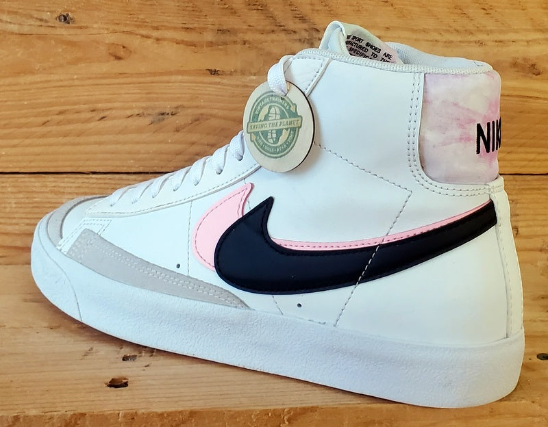Nike Blazer 77 Mid Leather Trainers UK6/US6.5Y/EU39 DD1847-101 White/Pink