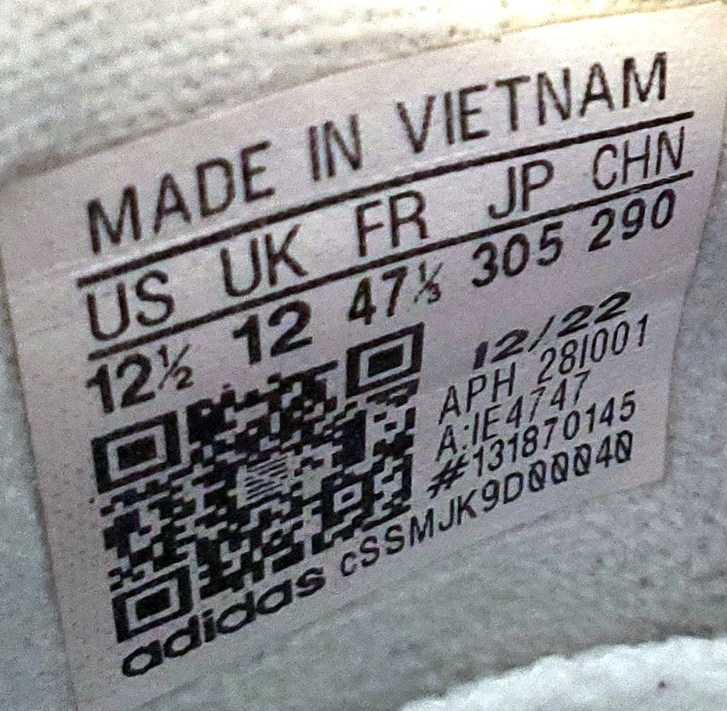 Adidas Rivalry Low Leather Trainers UK12/US12.5/EU47 IE4747 Off White/Grey