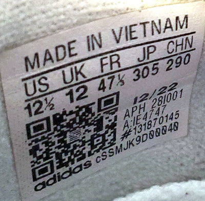 Adidas Rivalry Low Leather Trainers UK12/US12.5/EU47 IE4747 Off White/Grey