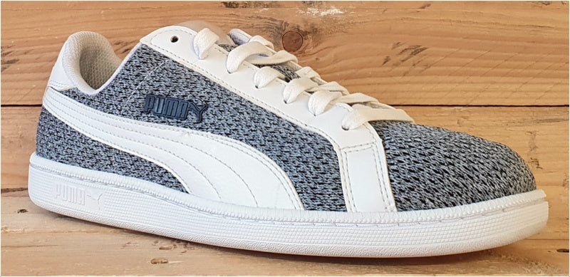 Puma Smash Knit Low Textile Trainers UK8/US9/EU42 362389 02 White/Grey/Black