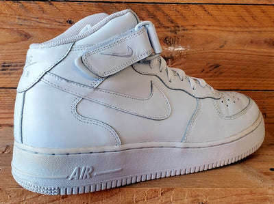 Nike Air Force 1 Mid Leather Trainers UK9.5/US10.5/E44.5 306352-113 Triple White