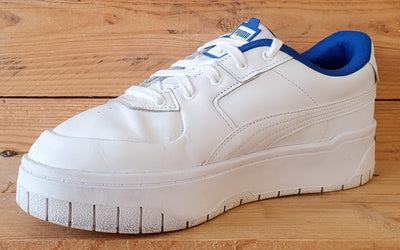 Puma Cali Low Leather Trainers UK7.5/US10/EU41 384008-03 White/Blue