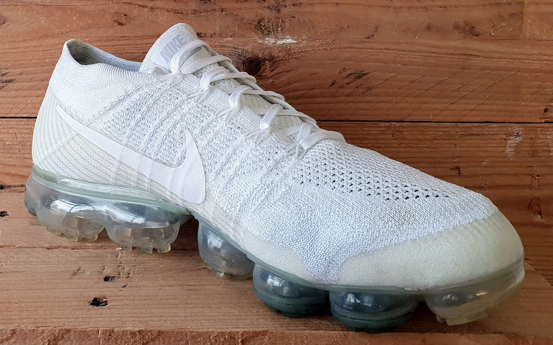 Nike Air Vapormax Low Flyknit Trainers UK10/US11/EU45 849558-100 Triple White