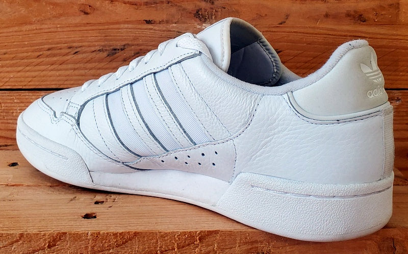 Adidas Continental 80 Low Leather Trainers UK10/US10.5/E44.5 GW0188 Triple White