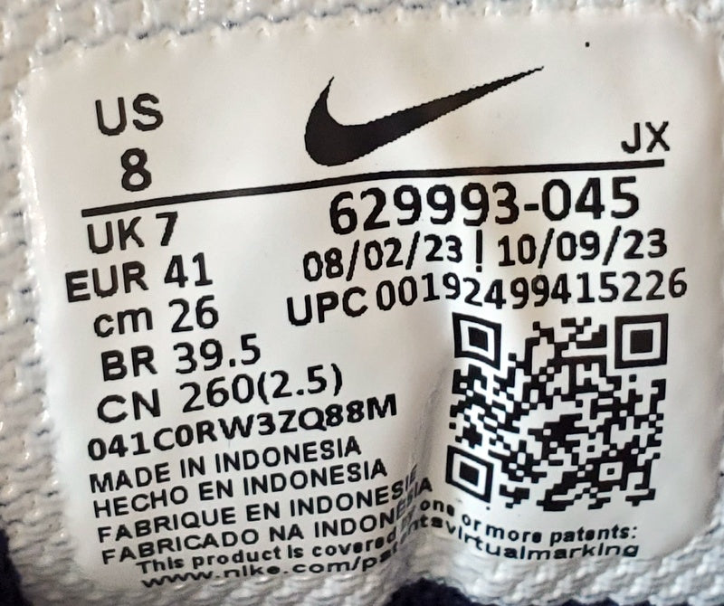 Nike Air Max Command Textile Trainers UK7/US8/EU41 629993-045 Pure Platinum/Navy