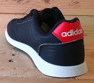 Adidas VS Switch 2K Leather Trainers UK3/US3.5/EU35.5 G26872 Black/Red/White