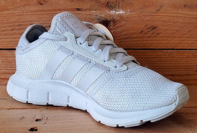 Adidas Swift Run Low Textile Trainers UK3.5/US4/EU36 FY2149 Triple White