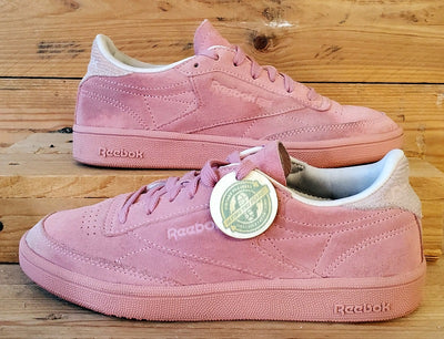 Reebok Club C 85 Low Suede Trainers UK4/US6.5/EU37 CM9053 Triple Chalk Pink