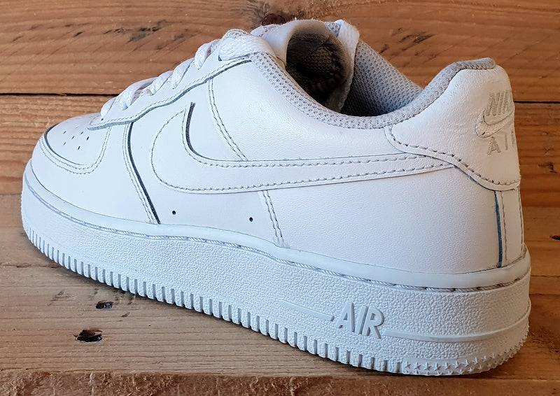 Nike Air Force 1 GS Leather Trainers UK3/US3.5Y/EU35.5 314192-117 Triple White