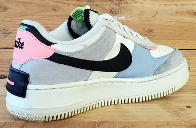 Nike Air Force 1 Shadow Low Trainers UK6/US8.5/EU40 CU8591-101 Sunset Pulse Blue