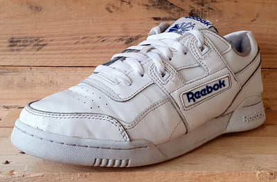 Reebok Classic Workout Low Leather Trainers UK7.5/US8.5/EU41 FY6LMC White/Blue
