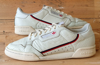 Adidas Continental 80 Low Leather Trainers UK10/US10.5/E44.5 B41680 White/Red
