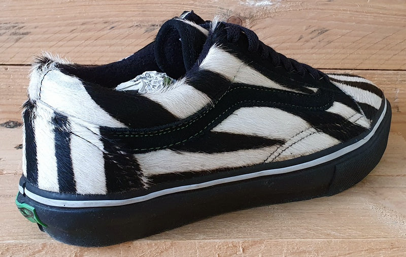 Vans Old Skool Low Zebra Fur Trainers TB4R Black/White/Green UK7/US8/EU40