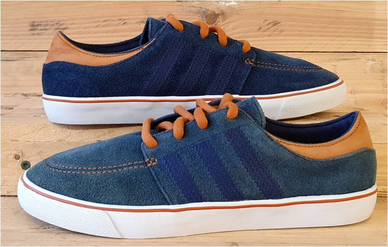 Adidas Court Deck Casual Low Suede Trainers UK7/US7.5/EU40.5 G50597 Blue/Brown