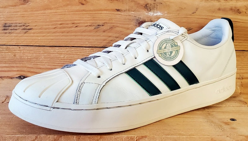 Adidas Streetcheck Low Leather Trainers UK10.5/US11/E45 ID6061 Cream White/Green