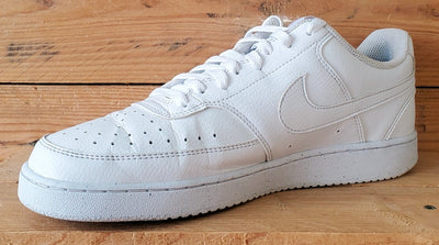 Nike Court Vision Low Leather Trainers UK9/US10/EU44 DH2987-100 Triple White