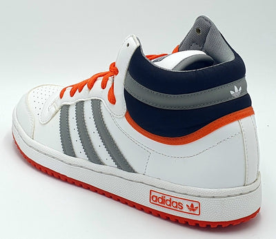 Adidas Top Ten Mid Leather Trainers G63352 White/Orange/Grey UK5/US5.5/EU38