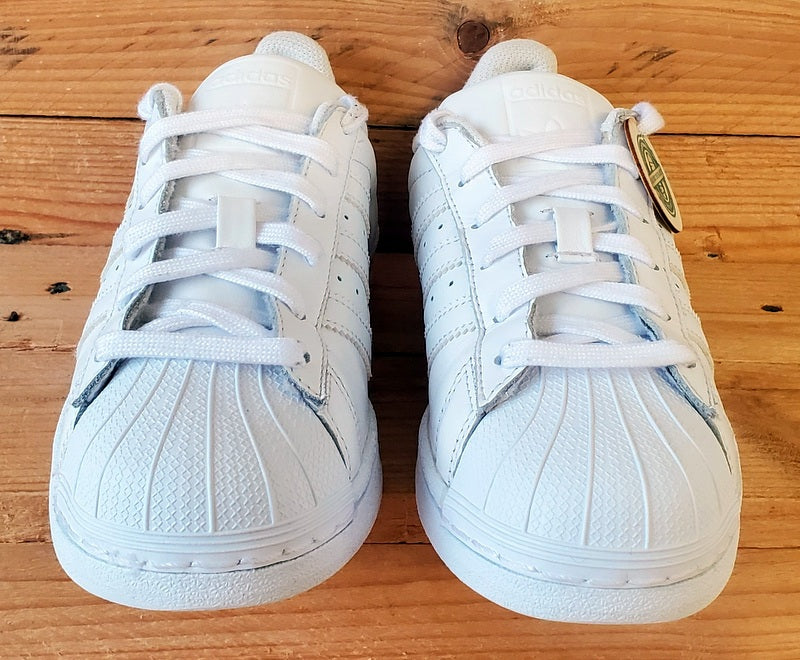 Adidas Superstar Low Leather Trainers UK4/US4.5/EU36.5 B23641 Triple White