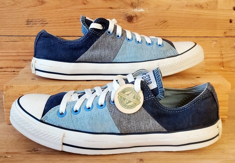 Converse All Star Low Canvas Trainers UK9/US9/EU42.5 106855 Blue/White/Grey