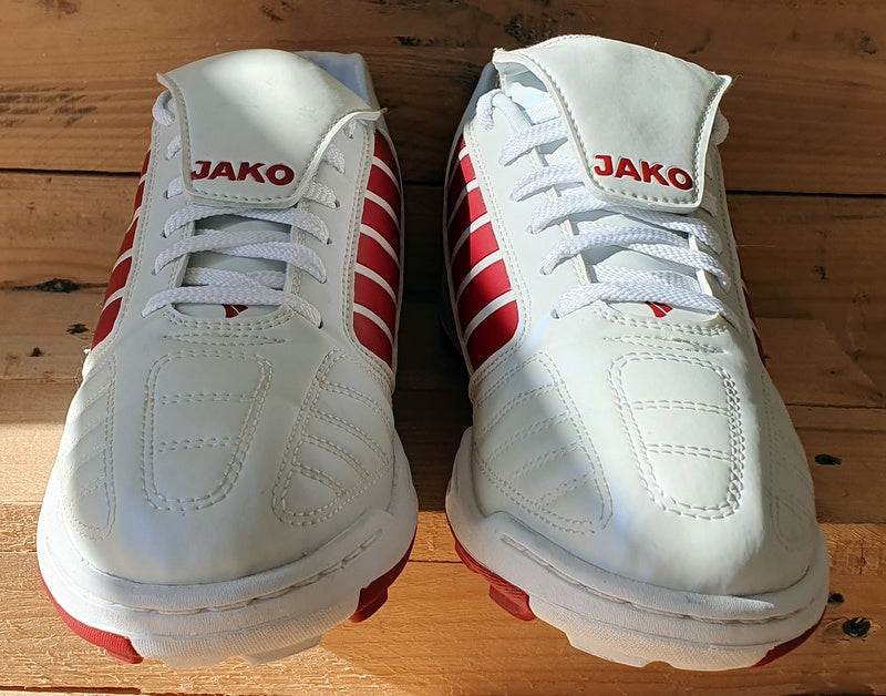 Jako J-1 Low Leather Trainers UK9/US9.5/EU43 5125-50 White/Red/Pearlescent