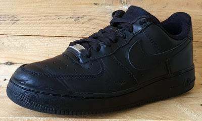 Nike Air Force 1 Low Leather Trainers UK6/US7/EU40 315122-001 Triple Black