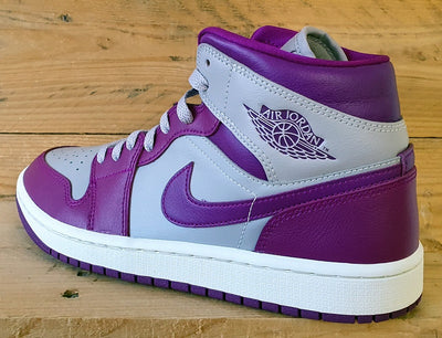 Nike Air Jordan 1 Mid Leather Trainers UK6.5/US9/EU40.5 BQ6472-501 Magenta