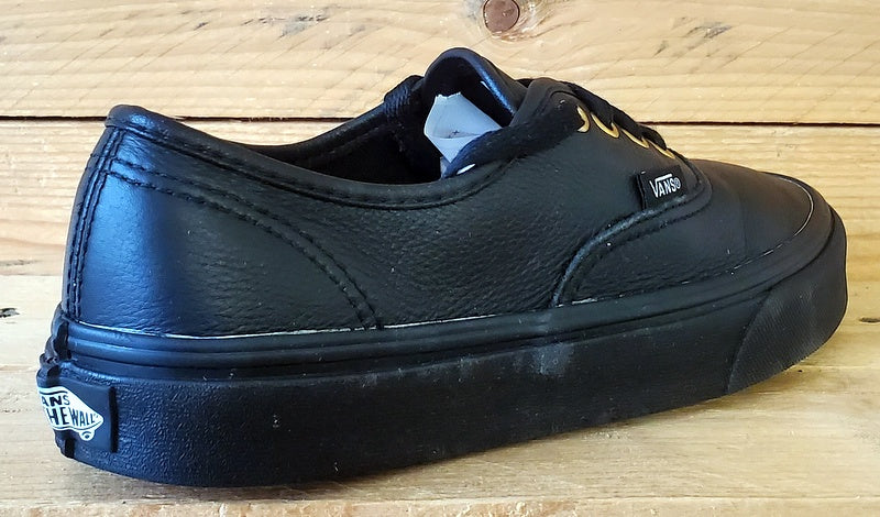 Vans Off The Wall Low Leather Trainers UK3.5/US6/EU36 500714 Triple Black