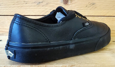 Vans Off The Wall Low Leather Trainers UK3.5/US6/EU36 500714 Triple Black